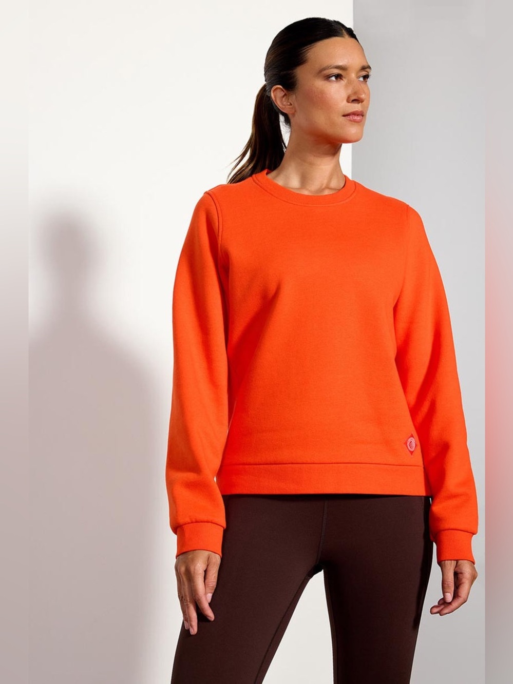 MPG The Comfort Women’s Crew Neck Sweatshirt in Spicy Orange